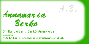 annamaria berko business card