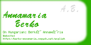 annamaria berko business card